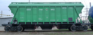 出口乌克兰1520mm轨距载重70t粮食漏斗车