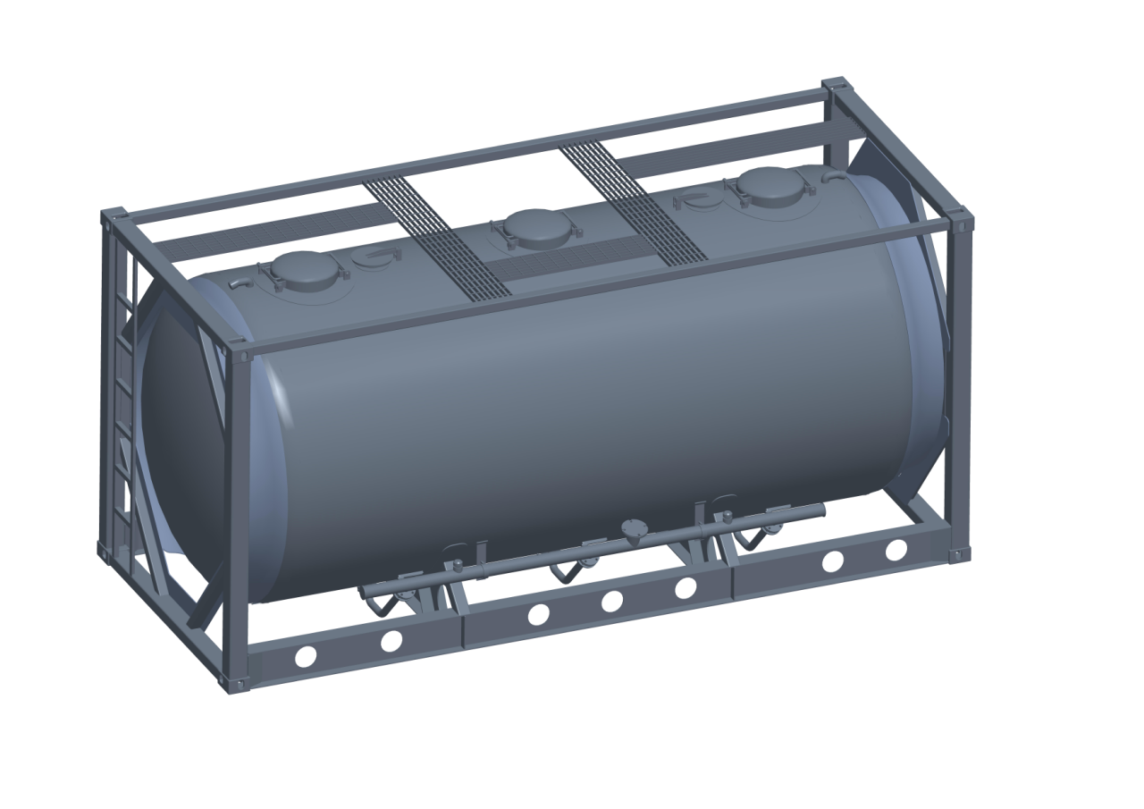 Pneumatic Unloading Powdery Cargo Tank Container