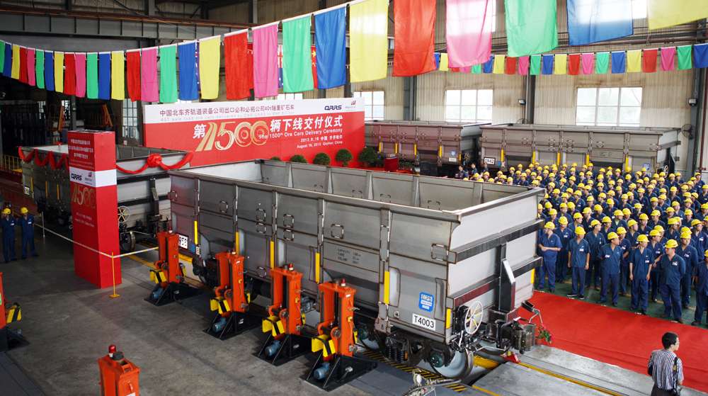 中国北车对外输出世界最大载重铁路货车