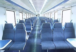 YZ25K air conditioned carriage with semi-cushioned seats