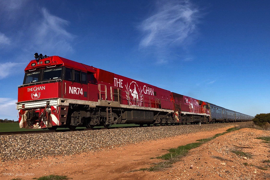 经过南塔瓦拉的"the ghan"列车.