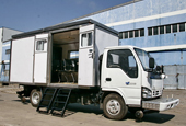 Rail-road inspection vehicle