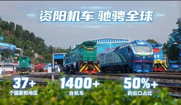 Las locomotoras fabricadas por CRRC Ziyang circulan actualmente en 37 países de todo el mundo.